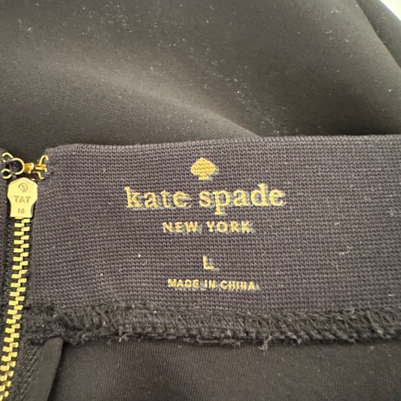 Kate Spade Black Circle Skirt Size L Gold Details - Picture 3 of 3